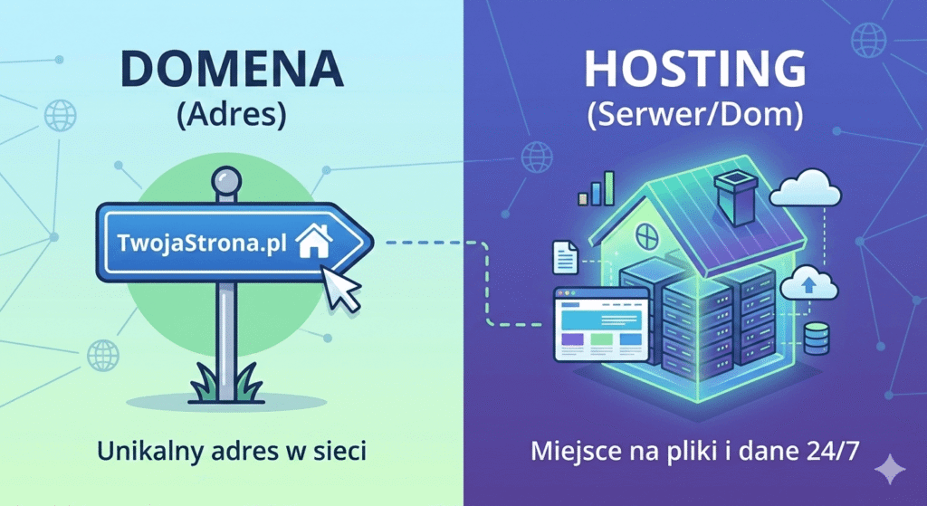 Domena a hosting, różnice